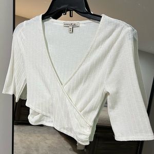 Express: Size Small, Wrap front Crop Top